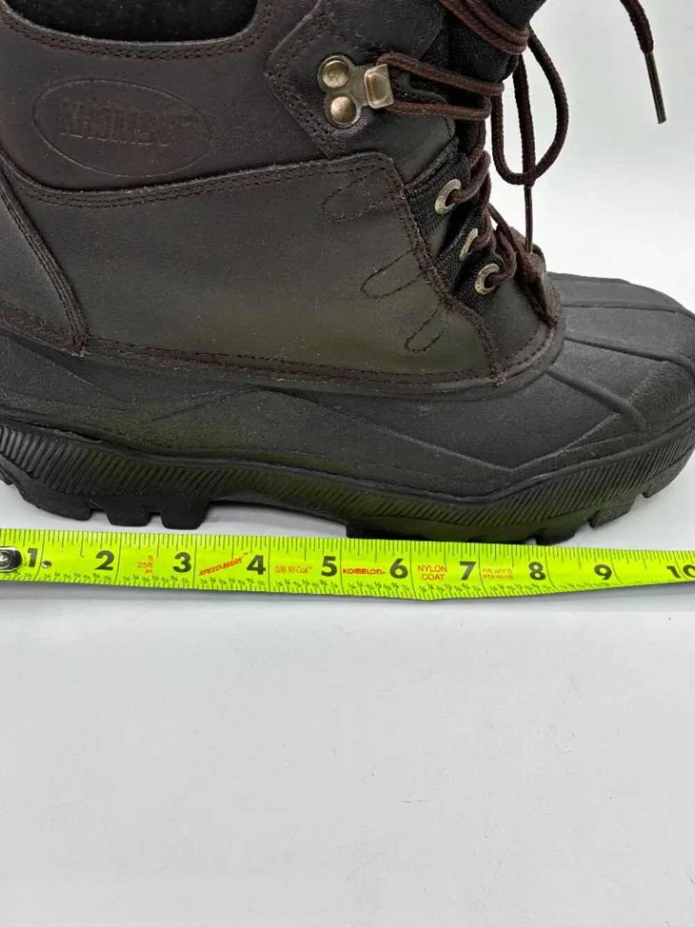 Khombu Tundra KH Black Waterproof Leather & Synthetic Snow Boots Men's Size 8M